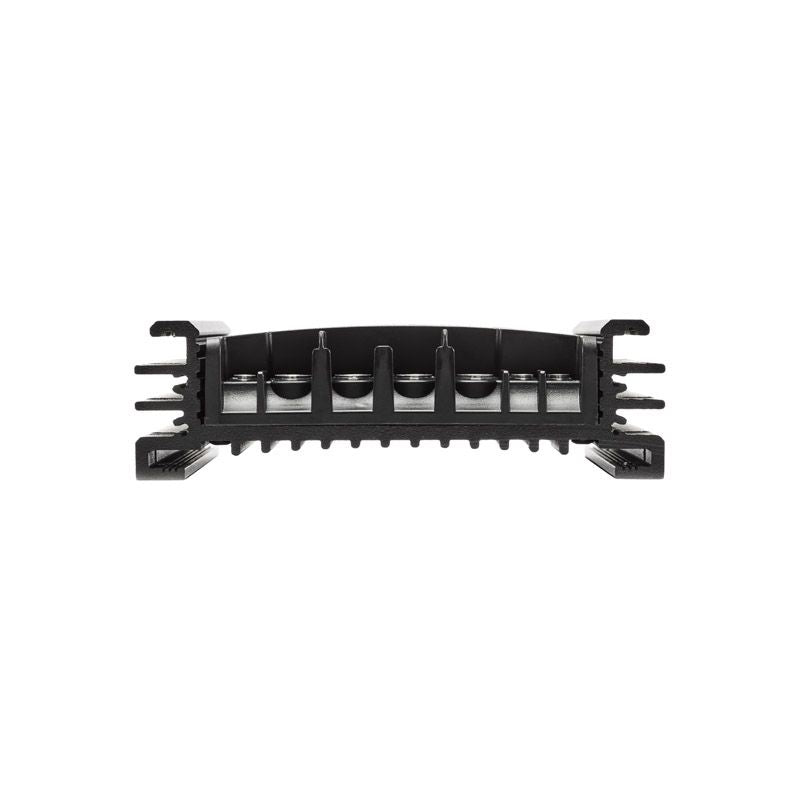 REDARC BCDC12025B 25A DC-DC battery charger showing terminal end view.