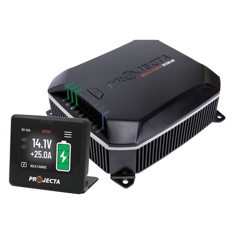 PROJECTA IDC25XIQ DC-DC Dual Charger 25A with MPPT Solar & Intelli-IQ Smart Display - 12/24V