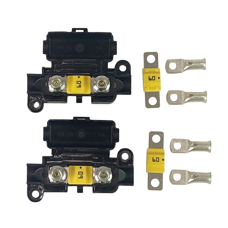 LV Automotive LV9821 60A Fuse Kit 2 x AMI Fuse Holders 4 x 60A Fuses 4 x Cable Lugs