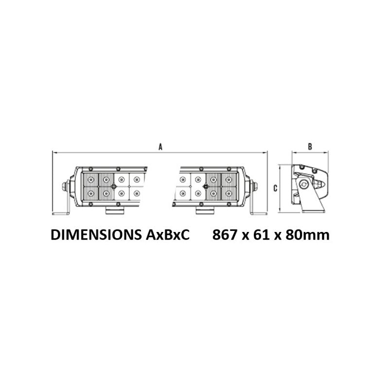 ROADVISION RBL4321C 32" LED Light Bar 300W DRE2 Combo Beam - 11-32V IP68 Dual Row, 22157LM