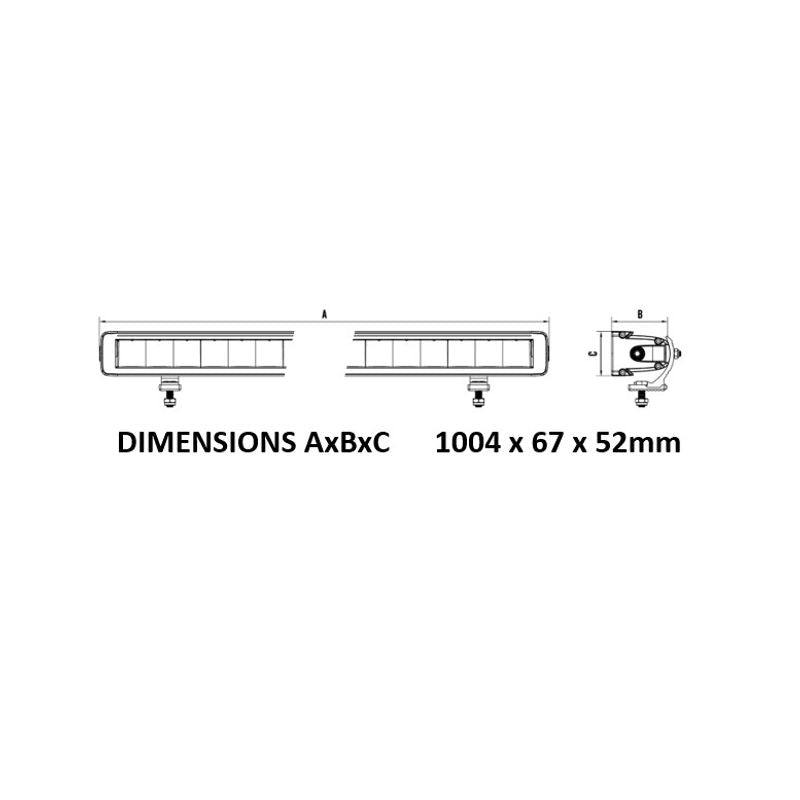 ROADVISION RBL5240SC 40" LED Light Bar 257W Stealth S52 Combo Beam - 10-30V IP69K Waterproof, 16500LM