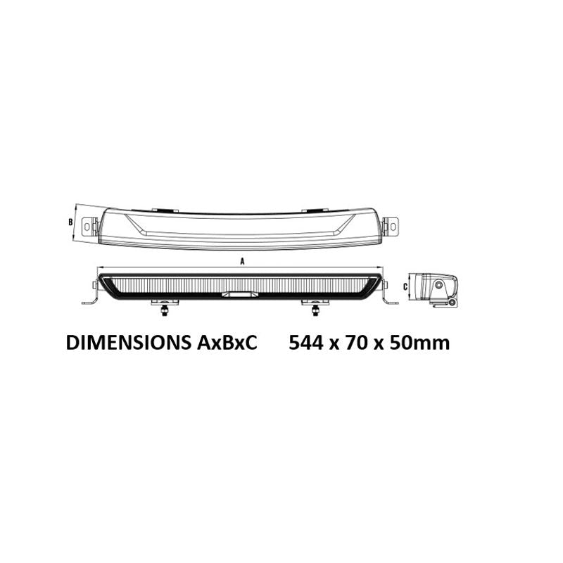 ROADVISION RBL2121C 21" LED Light Bar Dynamilux Series 10-30V 14x10W 140W 6400lm Combo Beam + Dynamic DRL