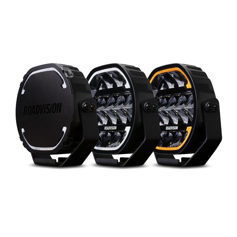 Three Roadvision RDL7800C LED driving lights front view